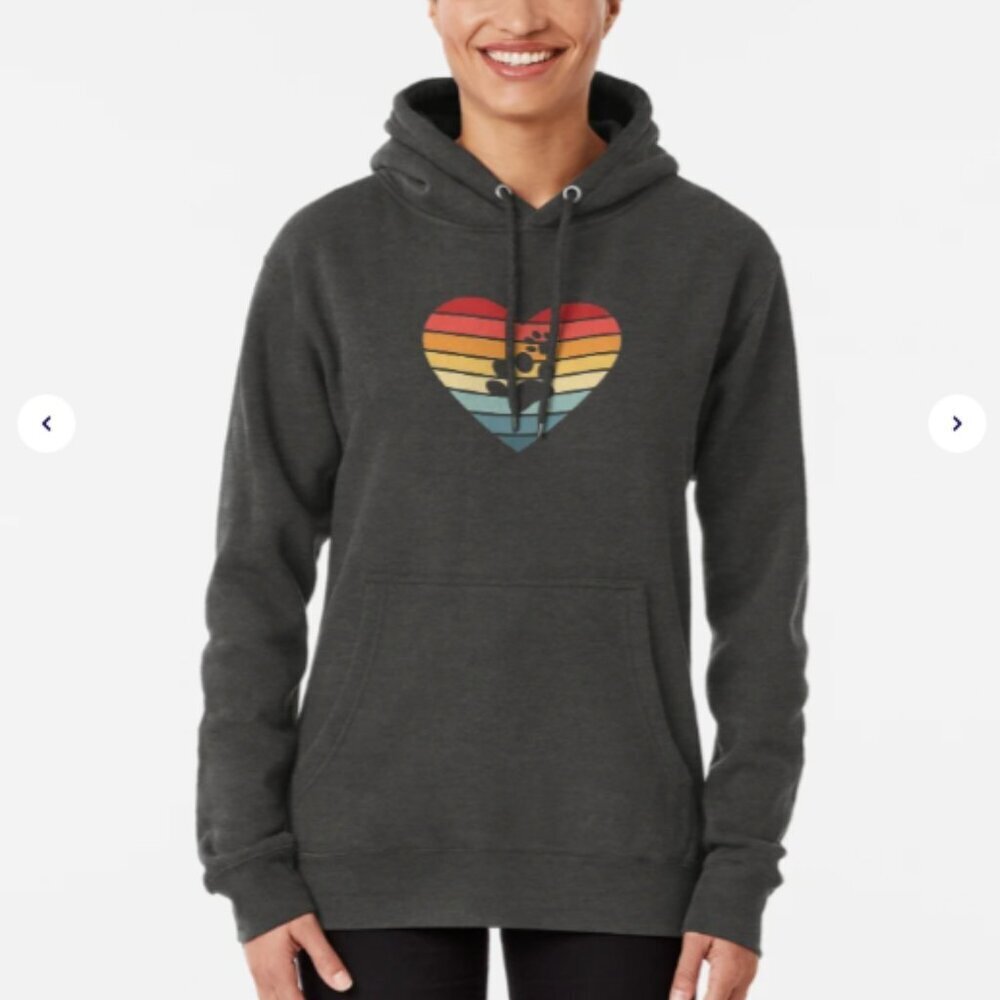 Heart Paw Animal Rescue Hoodie – Gray – Women's Size M​​